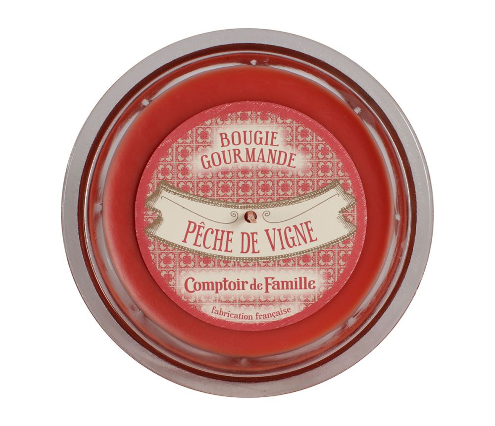 Bougie senteur Pêche de Vigne - Comptoir de Famille