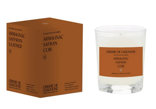 Bougie Armagnac Safran Cuir - Cirerie de Gascogne