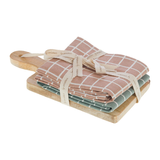 Lot de torchons et planche à découper - Amadeus