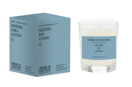 Bougie Glycine Lin Coton - Cirerie de Gascogne